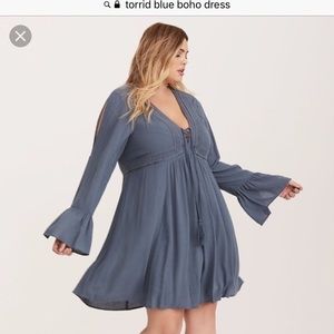 Torrid Blue Boho Dress